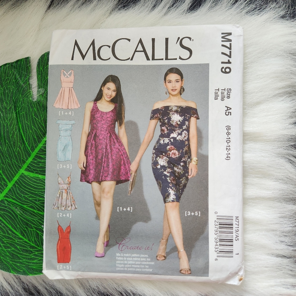 McCall's Mix & Match Sewing Pattern M7719 Midi Dress - Picture 1 of 2